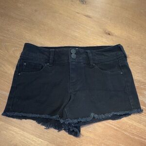 Refuge Black Denim Cut off Jean shorts size 0